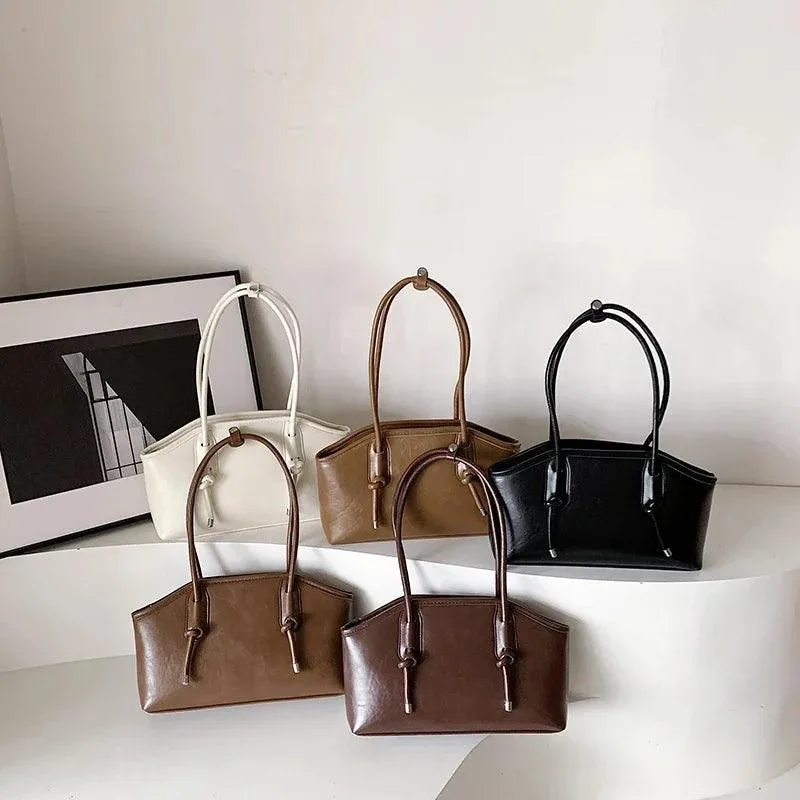 Leather Tote Bags Women Large Trapezoid Zipper Double Handles Handbag Purses