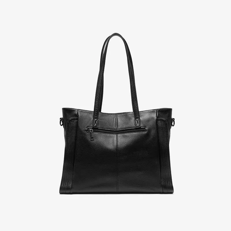 LuxLeather Zipper Shoulder Bag