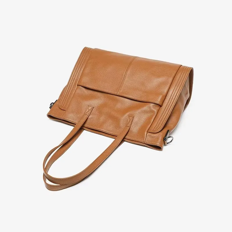 LuxLeather Zipper Shoulder Bag
