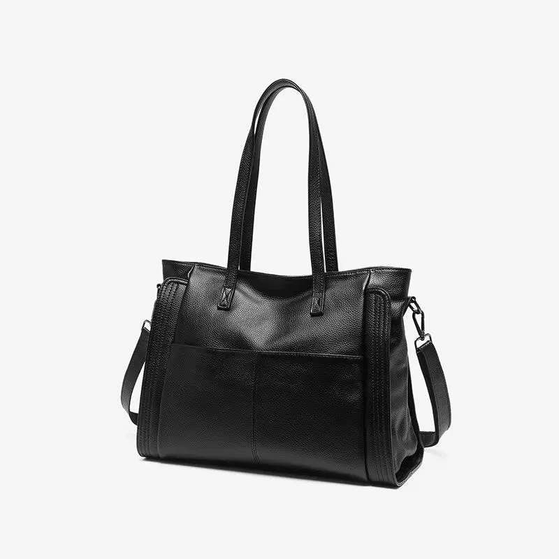 LuxLeather Zipper Shoulder Bag