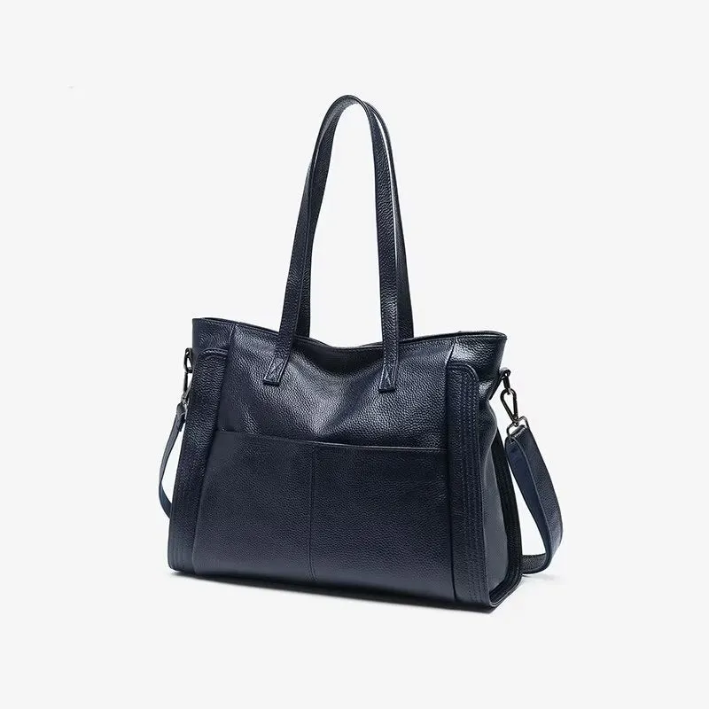 LuxLeather Zipper Shoulder Bag