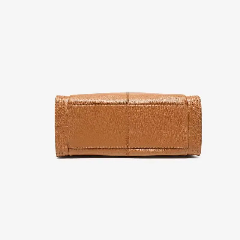 LuxLeather Zipper Shoulder Bag