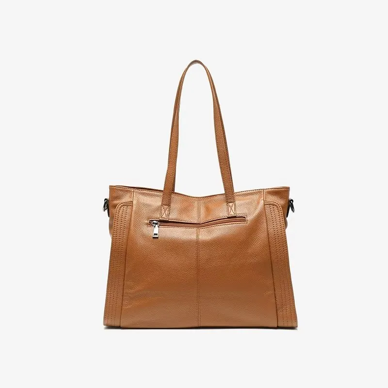 LuxLeather Zipper Shoulder Bag