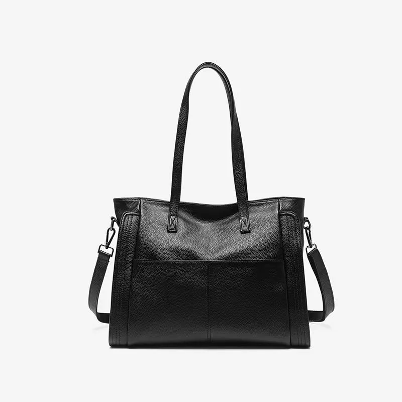 LuxLeather Zipper Shoulder Bag
