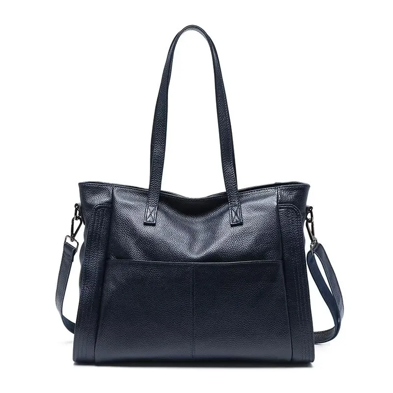 LuxLeather Zipper Shoulder Bag