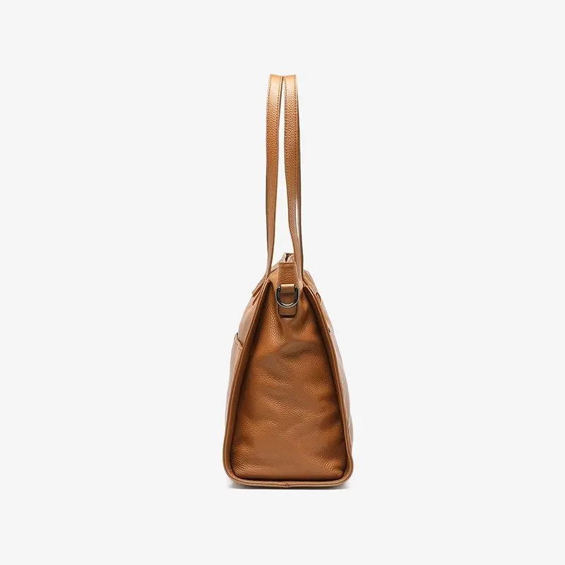 LuxLeather Zipper Shoulder Bag
