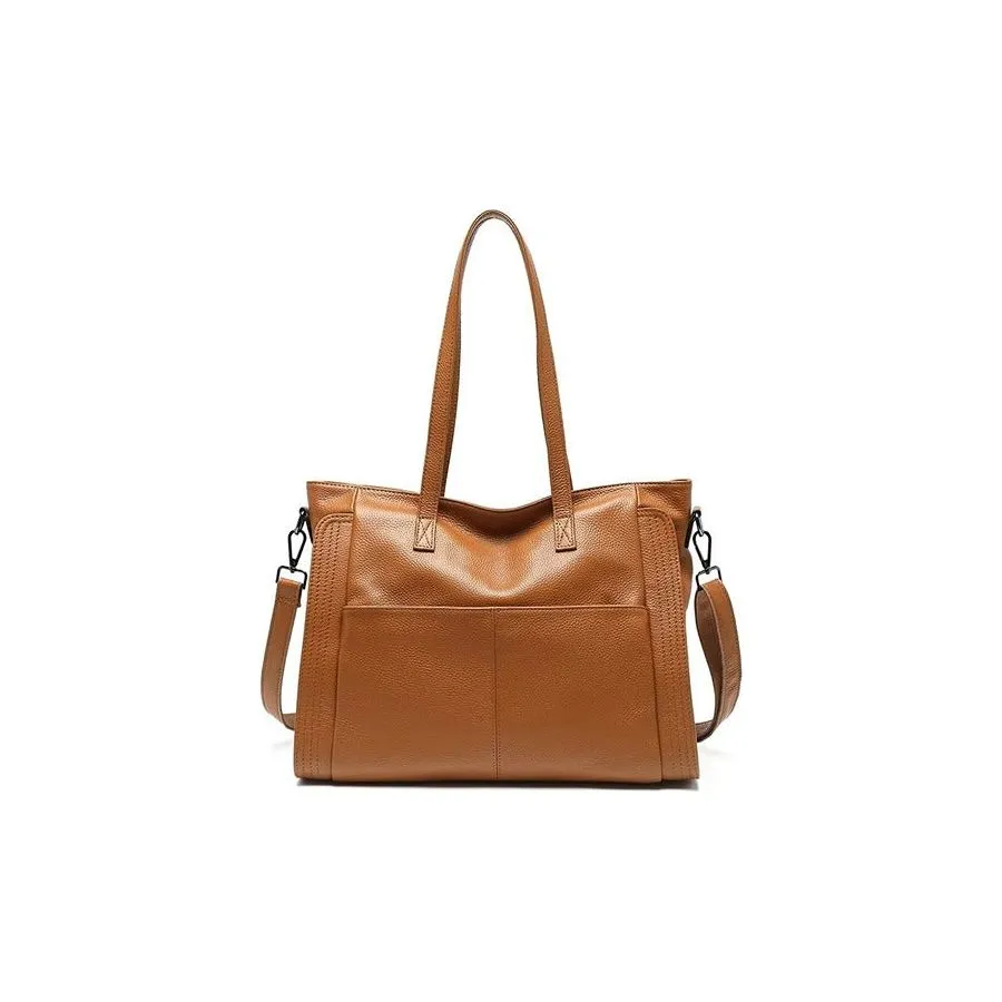 LuxLeather Zipper Shoulder Bag