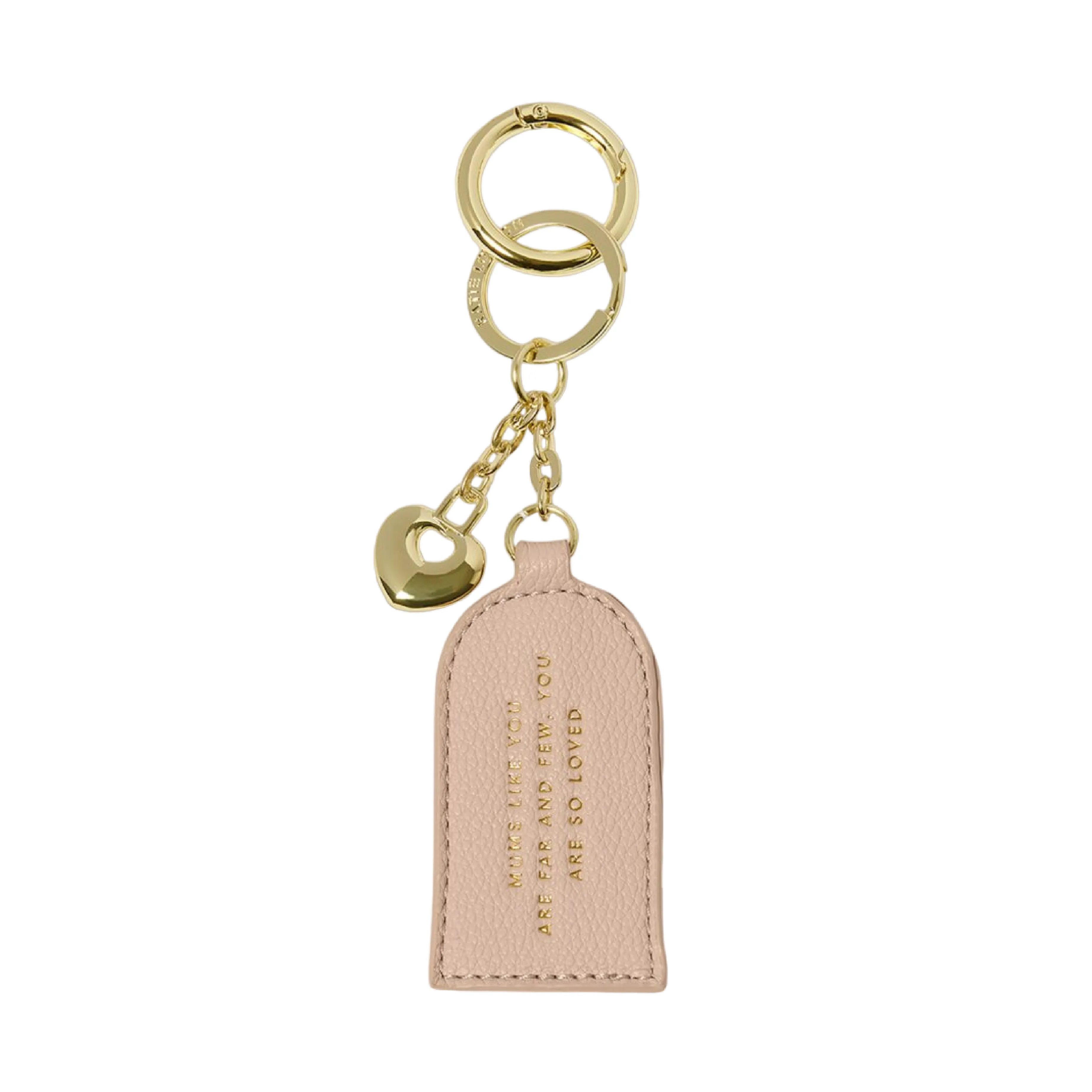 'Mum' Keepsake Charm Keyring | Nude Pink