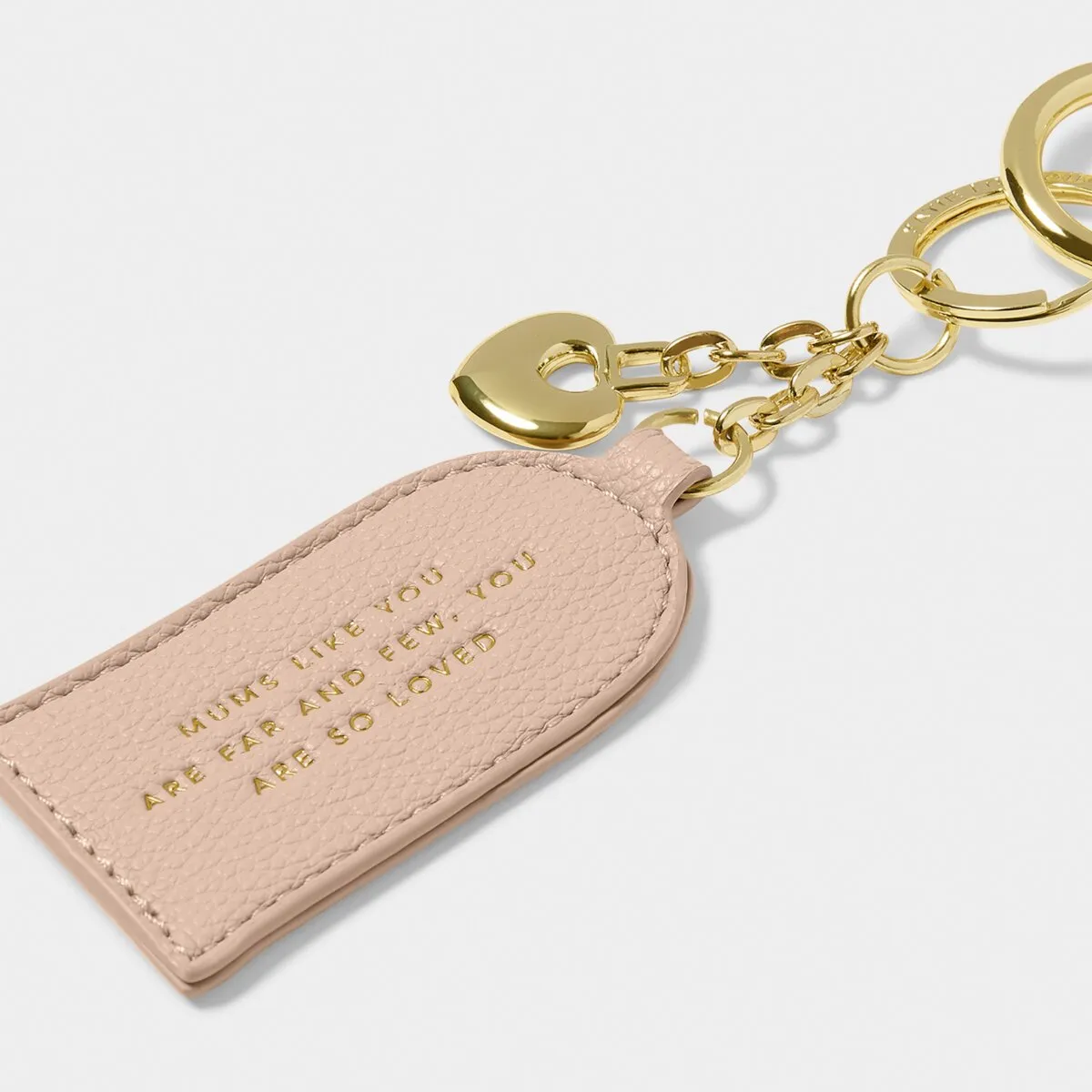 'Mum' Keepsake Charm Keyring | Nude Pink