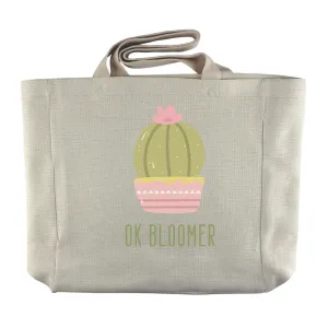 OK Bloomer | Cactus Themed Reusable  Grocery Tote