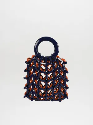 Omegna Handbag Navy/Orange
