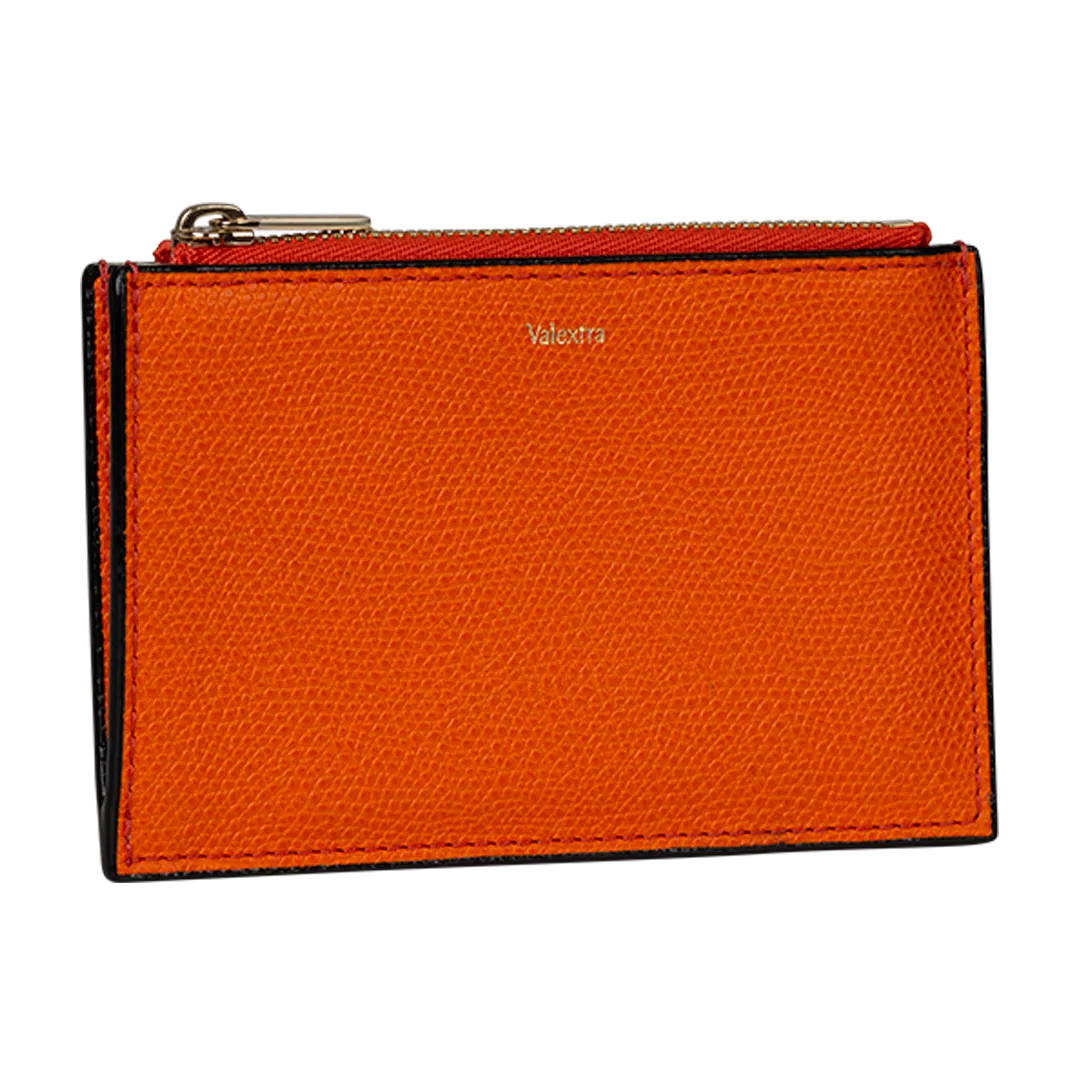 Orange Card Case Holder
