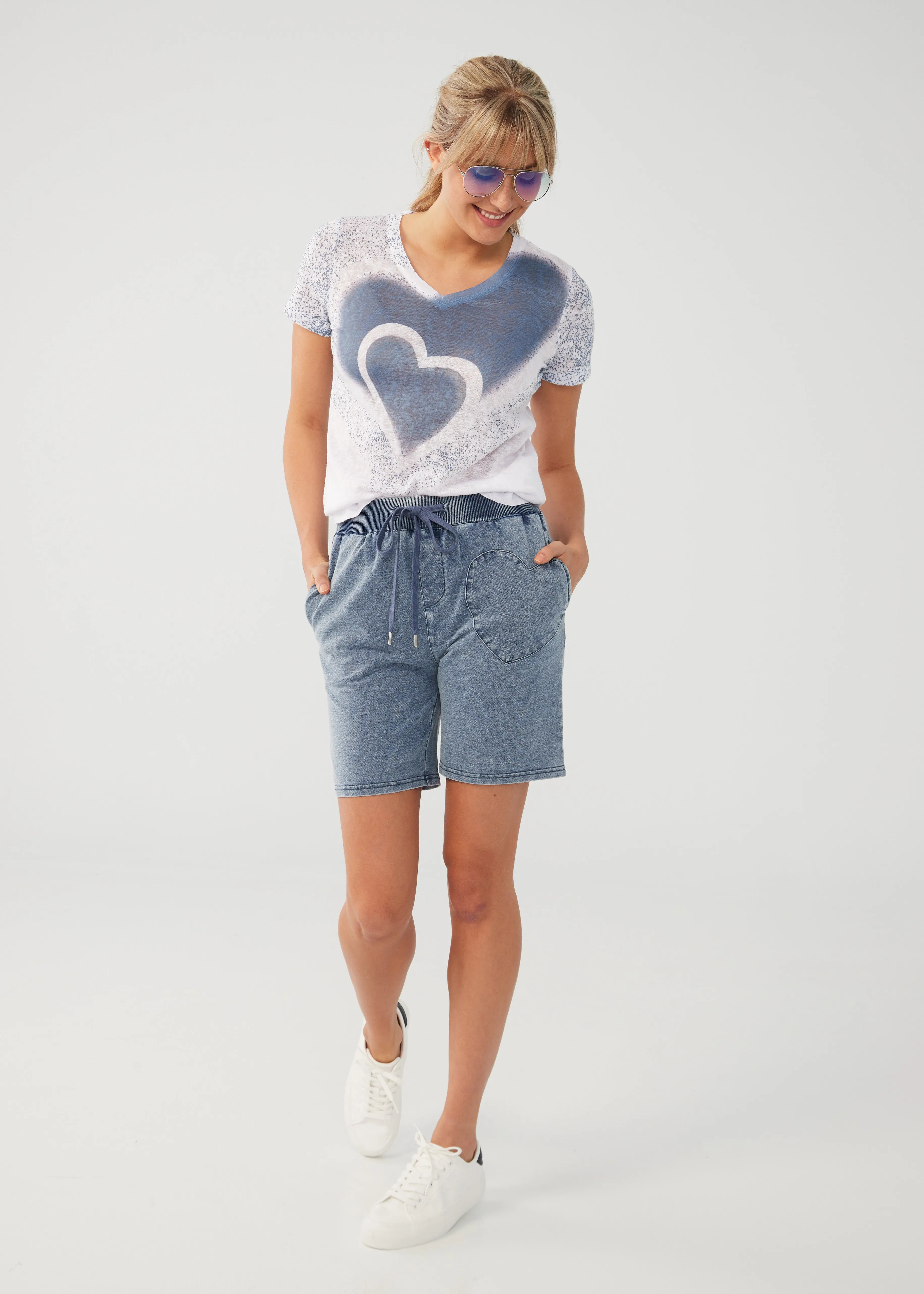 Pull-On Short With Self Applique