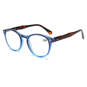 Retro Flexible Durable Portability HD Presbyopic Glasses  250(Graduate Blue)