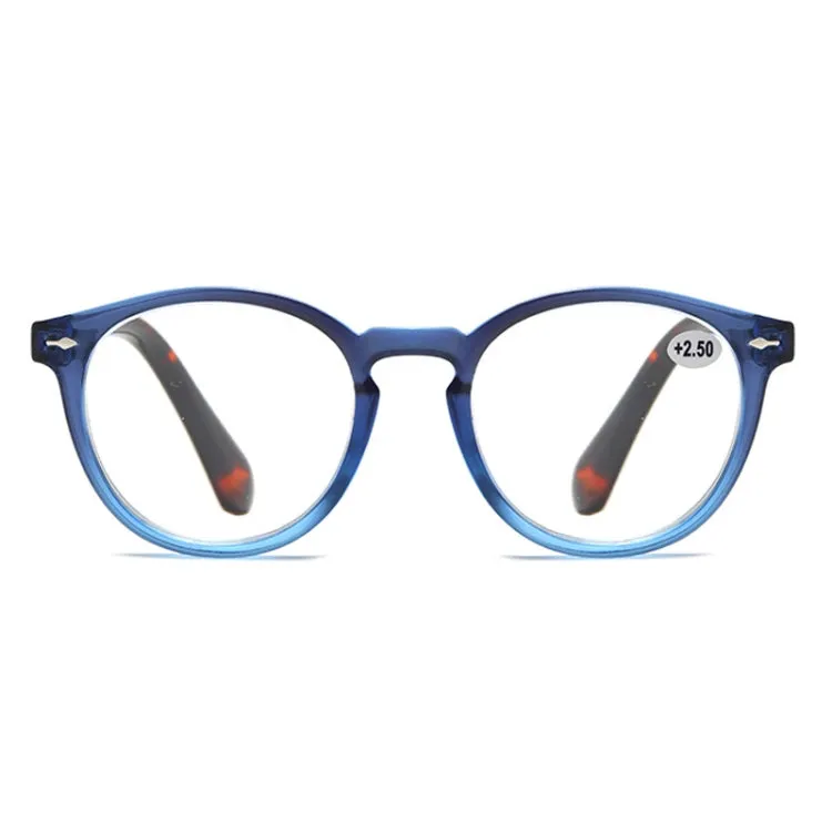 Retro Flexible Durable Portability HD Presbyopic Glasses  250(Graduate Blue)