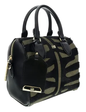 Roberto Cavalli HXLPHH 999 Black/Olive Bowling Bag