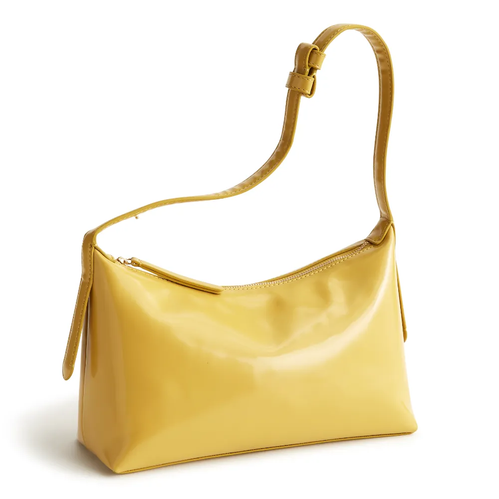 Roxbury Crescent Shoulder Bag - Patent Faux Leather