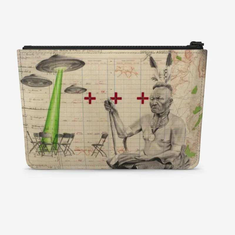 See Haw Leather Clutch