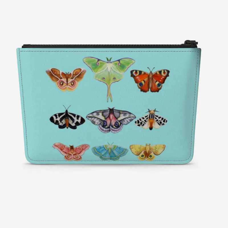 Silver Chrysalis II Leather Clutch