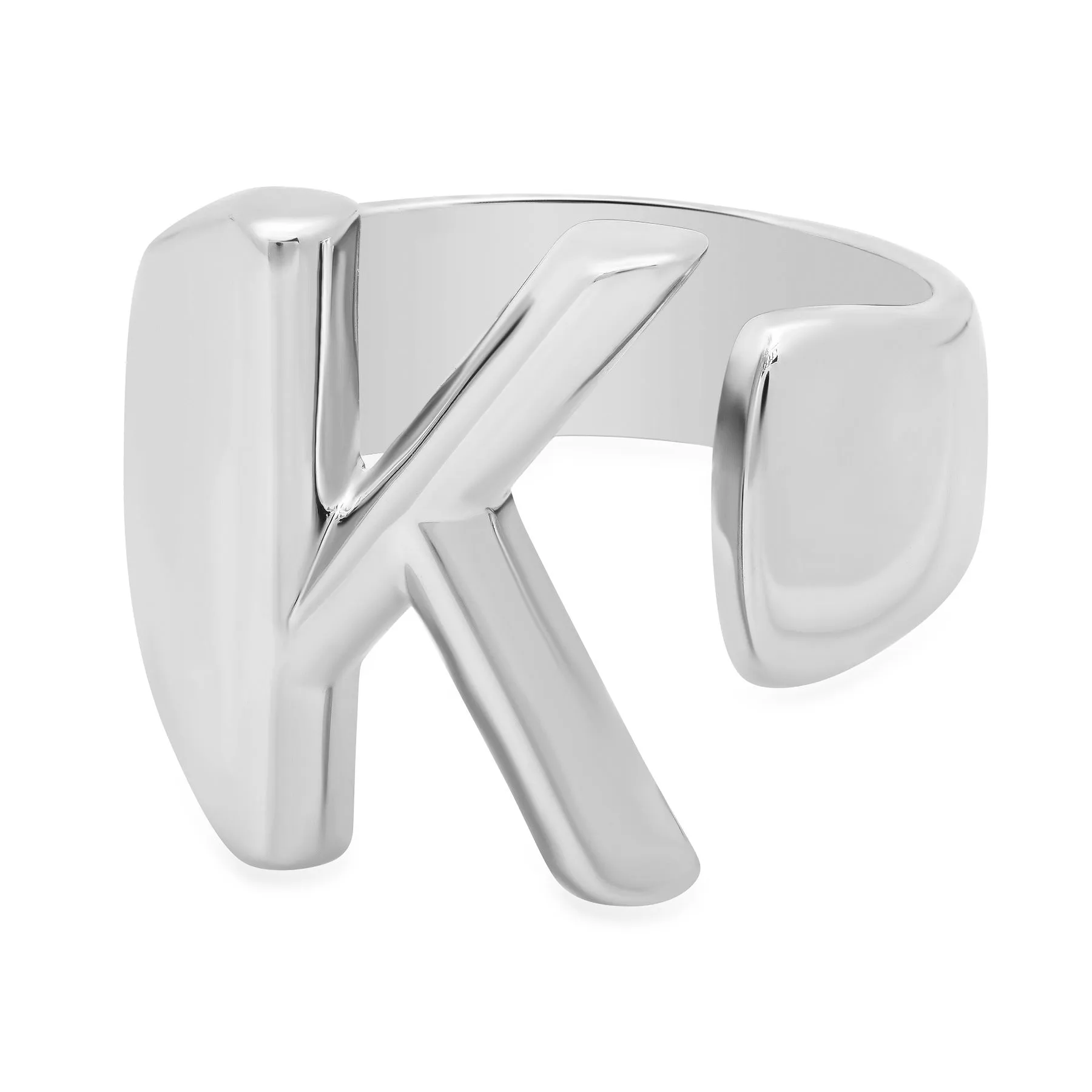 SLEEK INITIAL RING SILVER