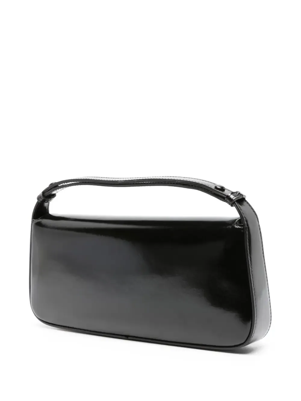 Sleek Leather Baguette Bag