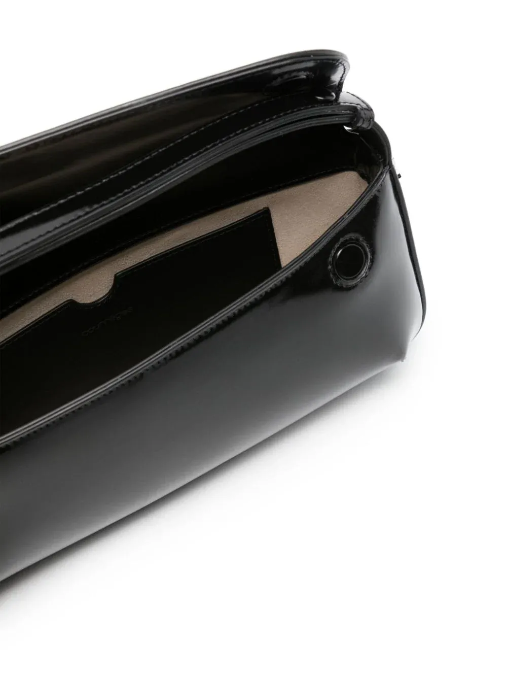 Sleek Leather Baguette Bag