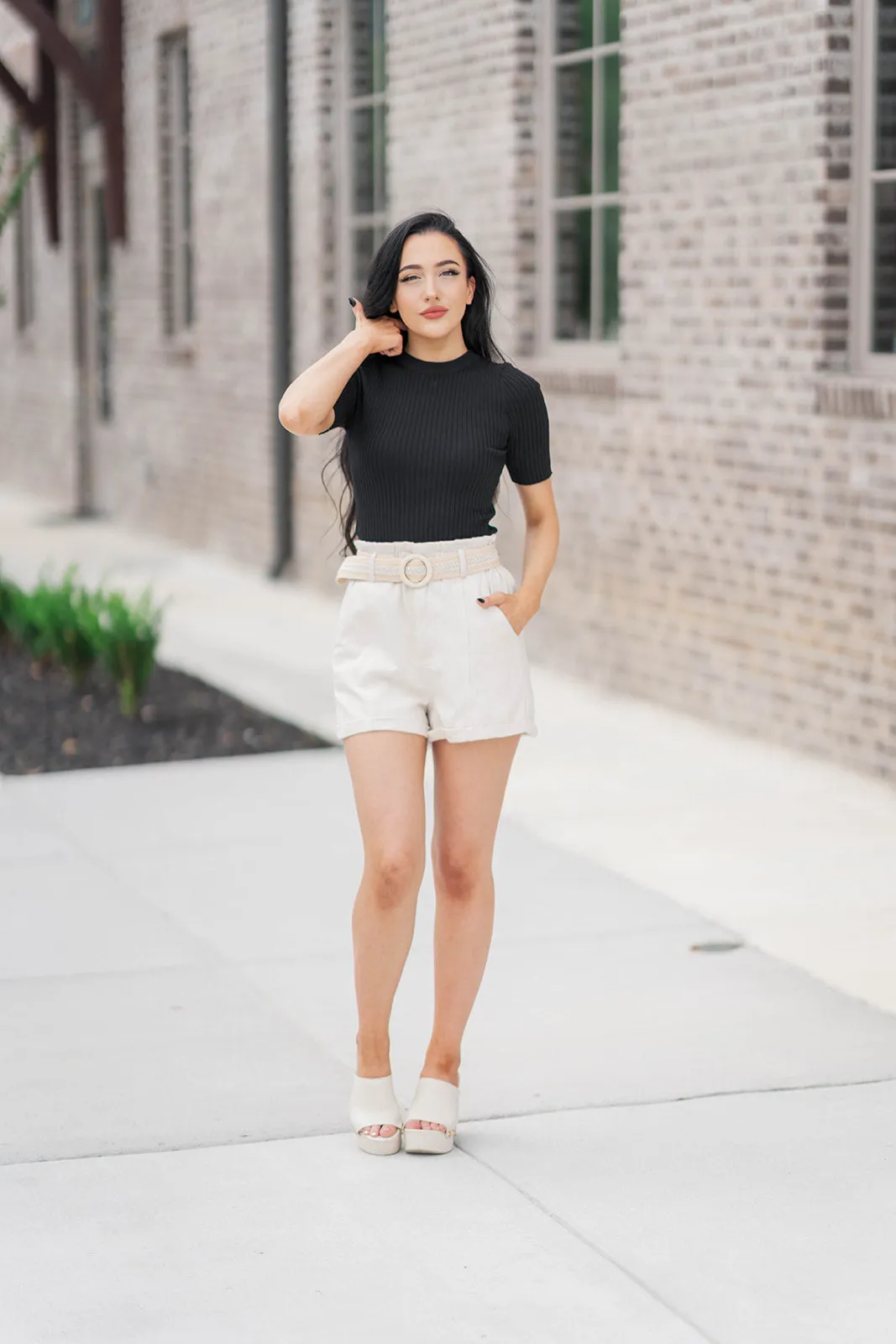 Solar Eclipse Ribbed Top