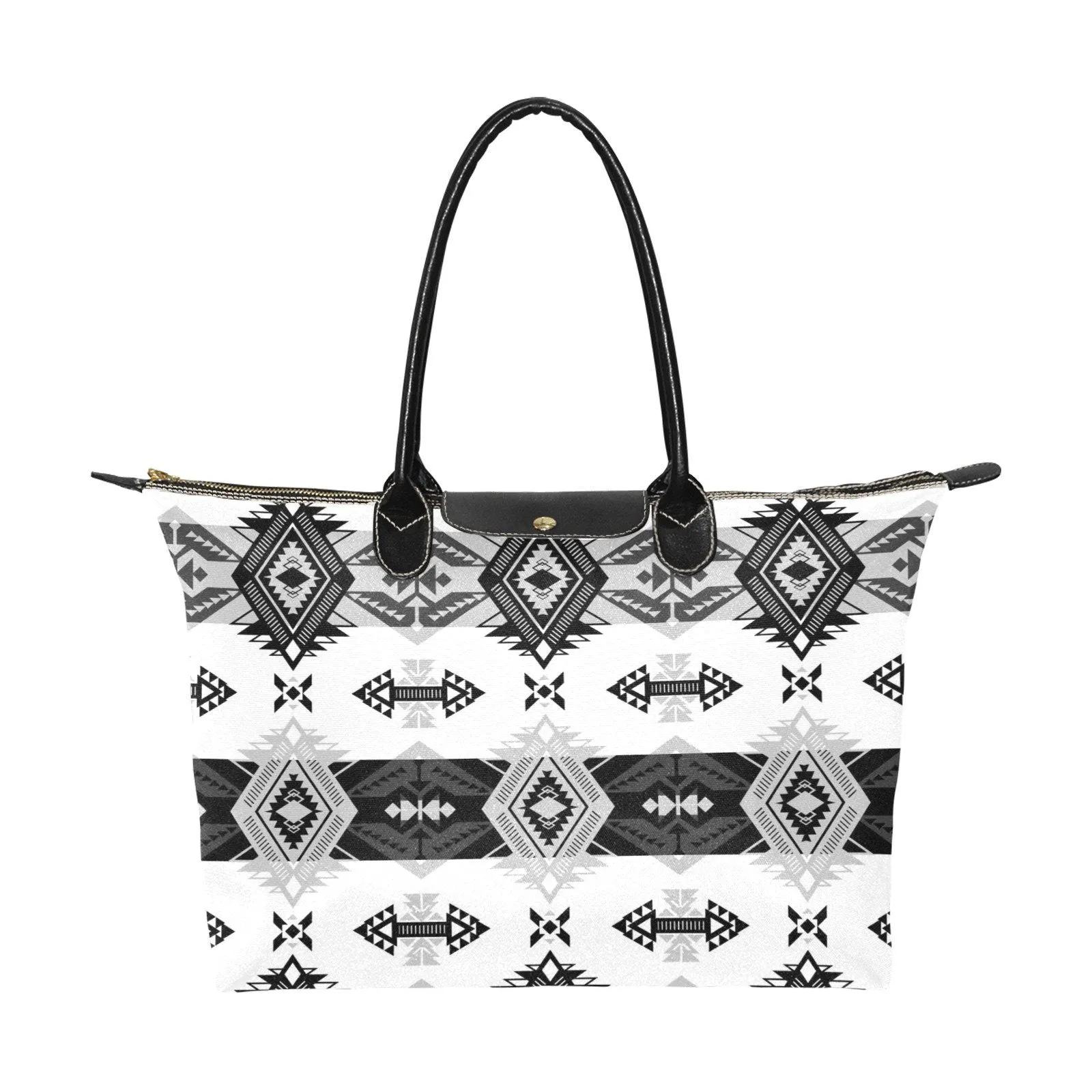 Sovereign Nation Black and White Single-Shoulder Lady Handbag