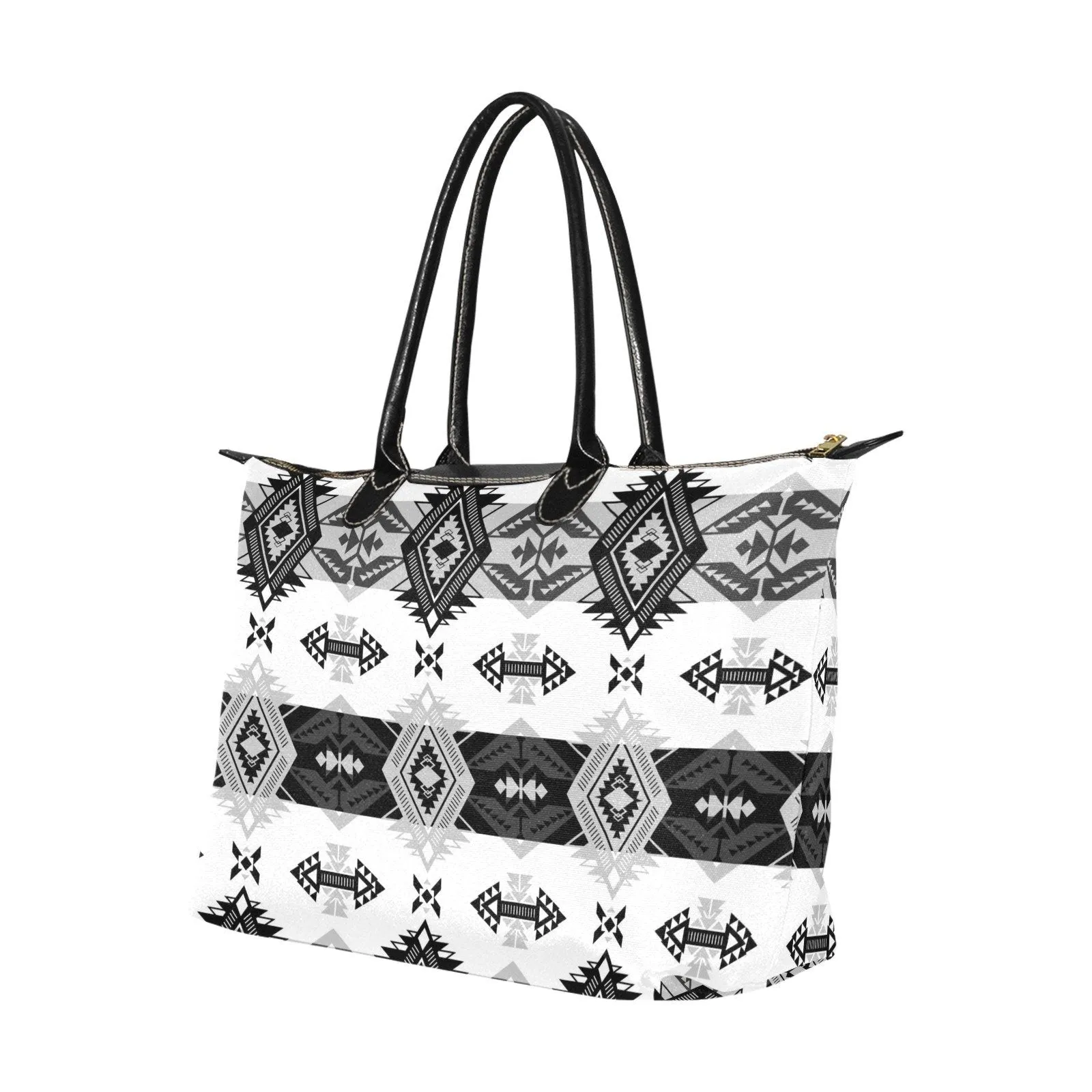 Sovereign Nation Black and White Single-Shoulder Lady Handbag