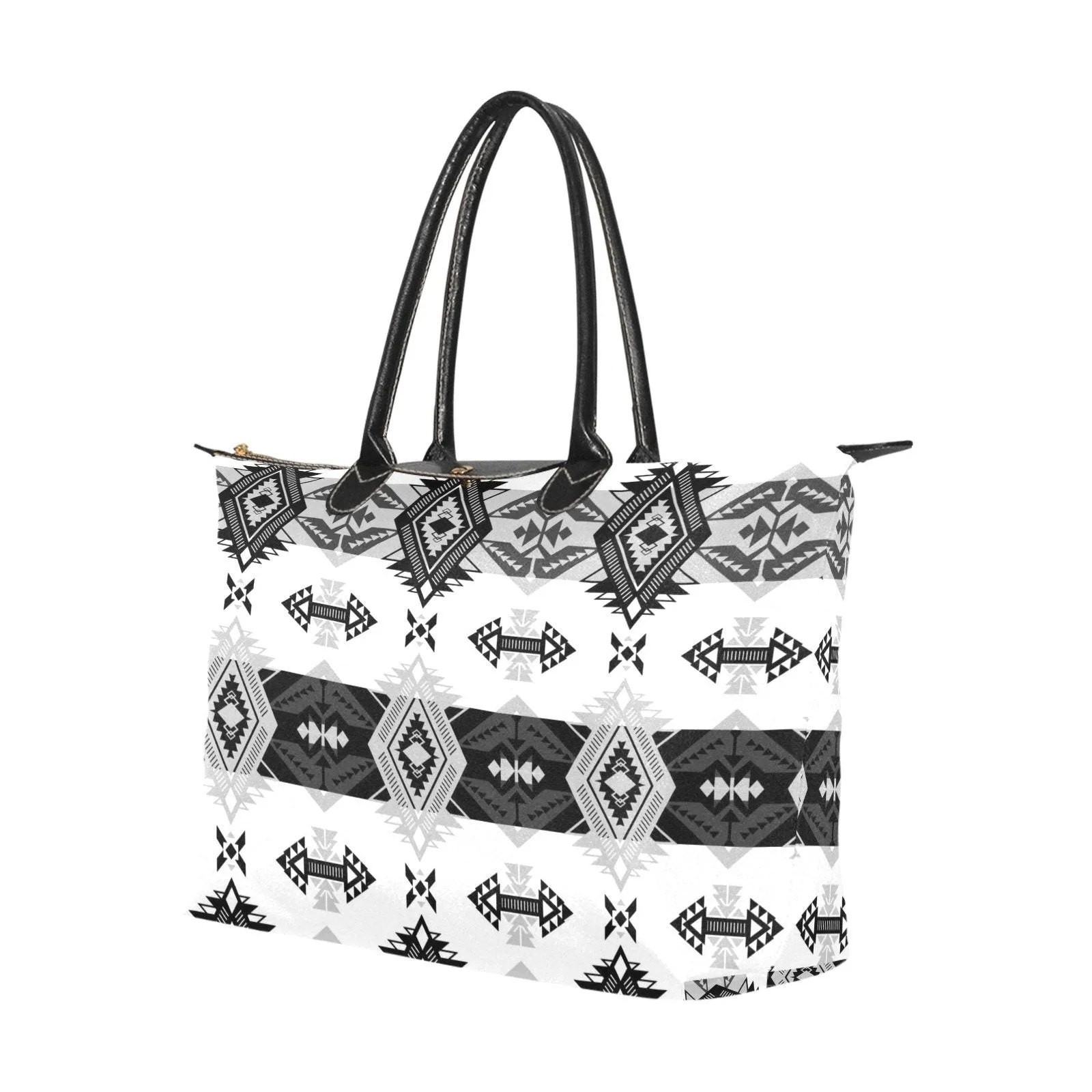 Sovereign Nation Black and White Single-Shoulder Lady Handbag