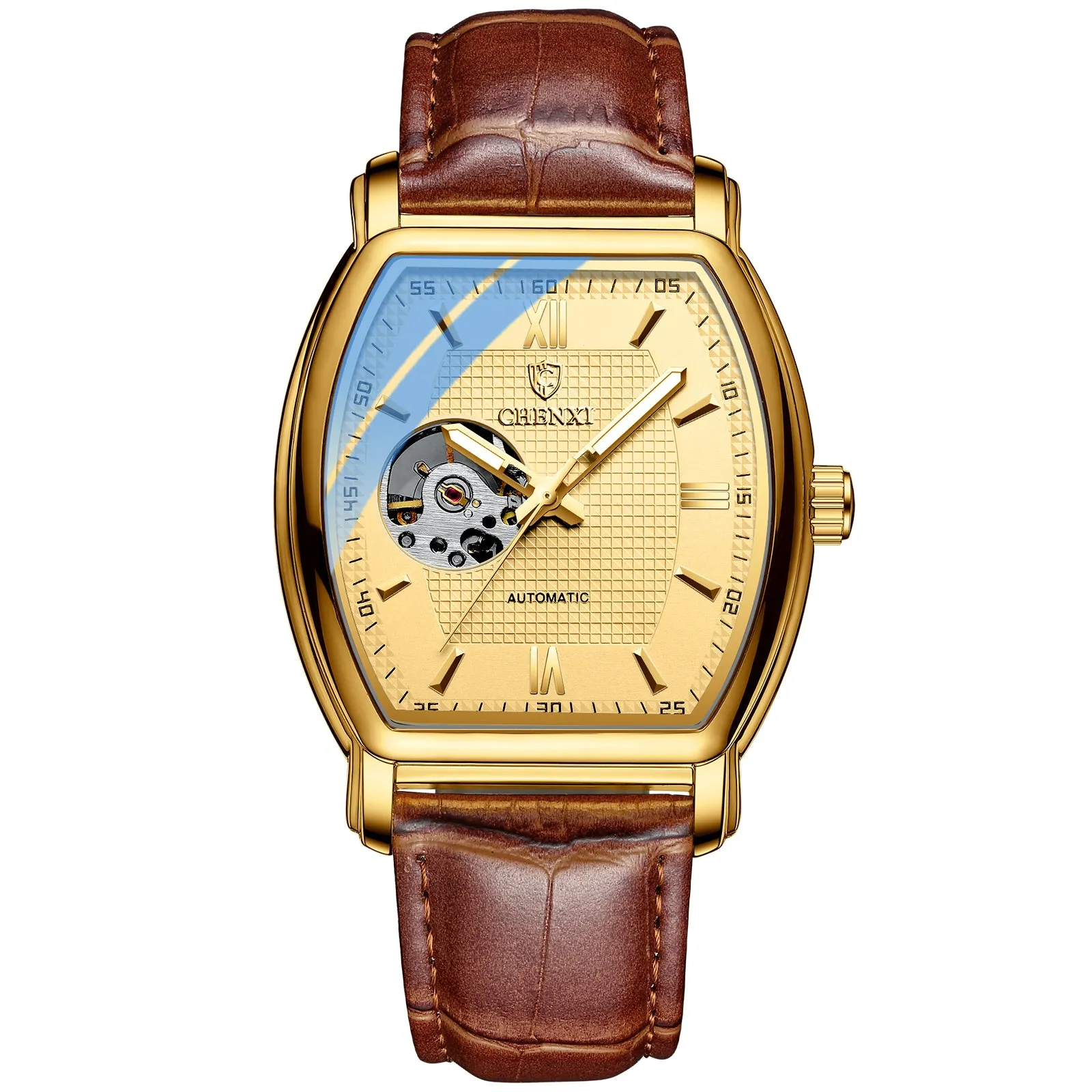 Stylish square round hollow watch W28CX88815A
