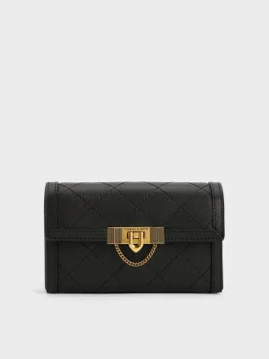 Tallulah Quilted Push-Lock Clutch