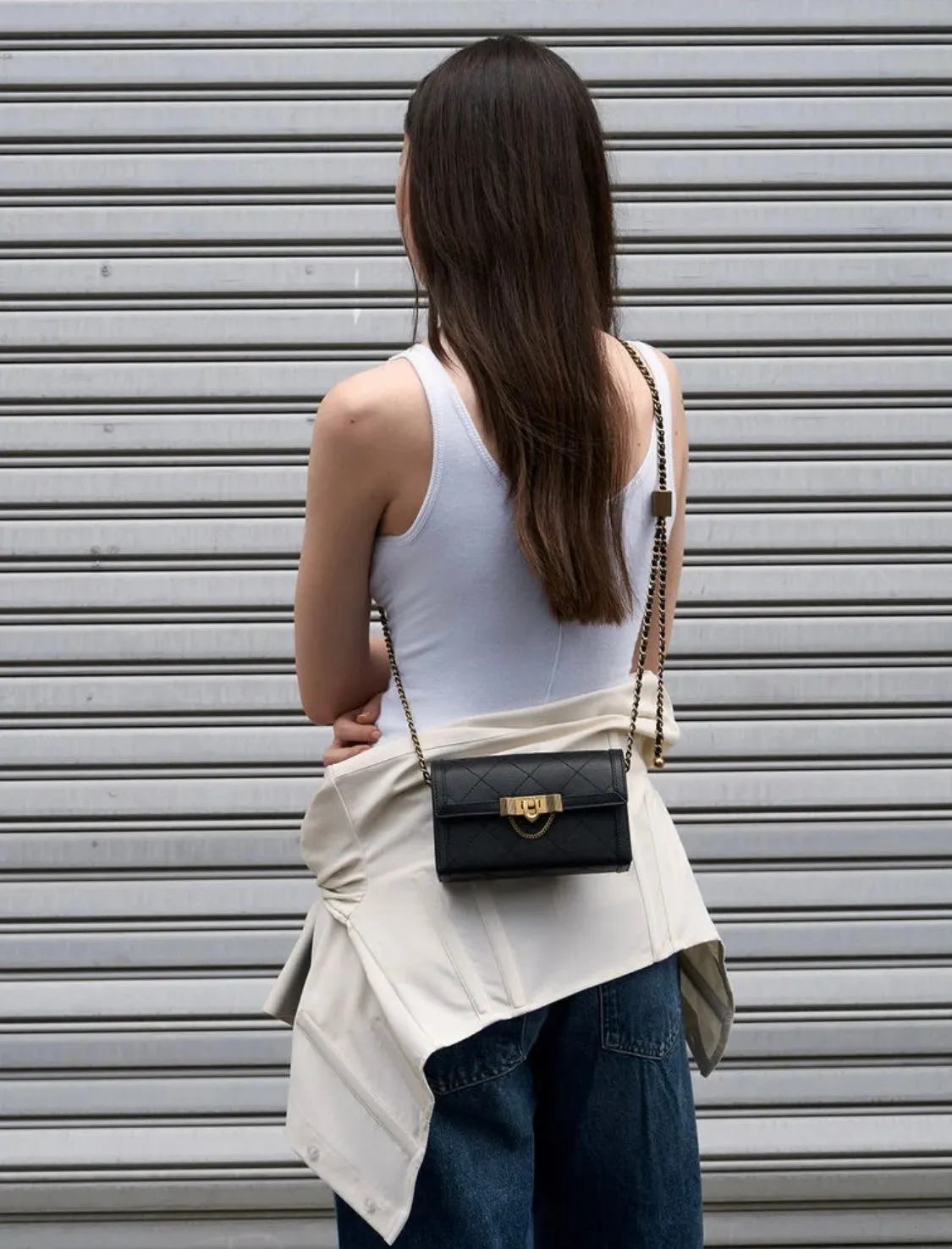 Tallulah Quilted Push-Lock Clutch