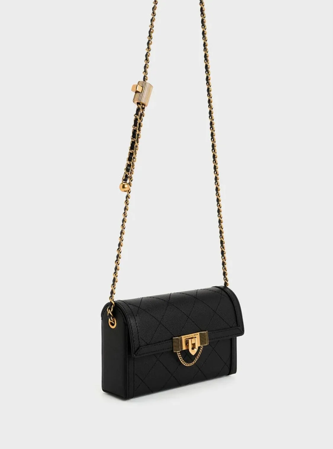 Tallulah Quilted Push-Lock Clutch