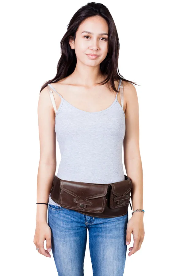 The Women's Traveler - A Leather Hip Pack Utility Belt