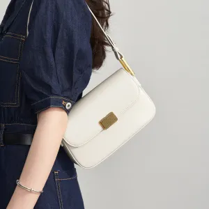 Urban Elegance: Women's Genuine Leather Crossbody Shoulder Bag
