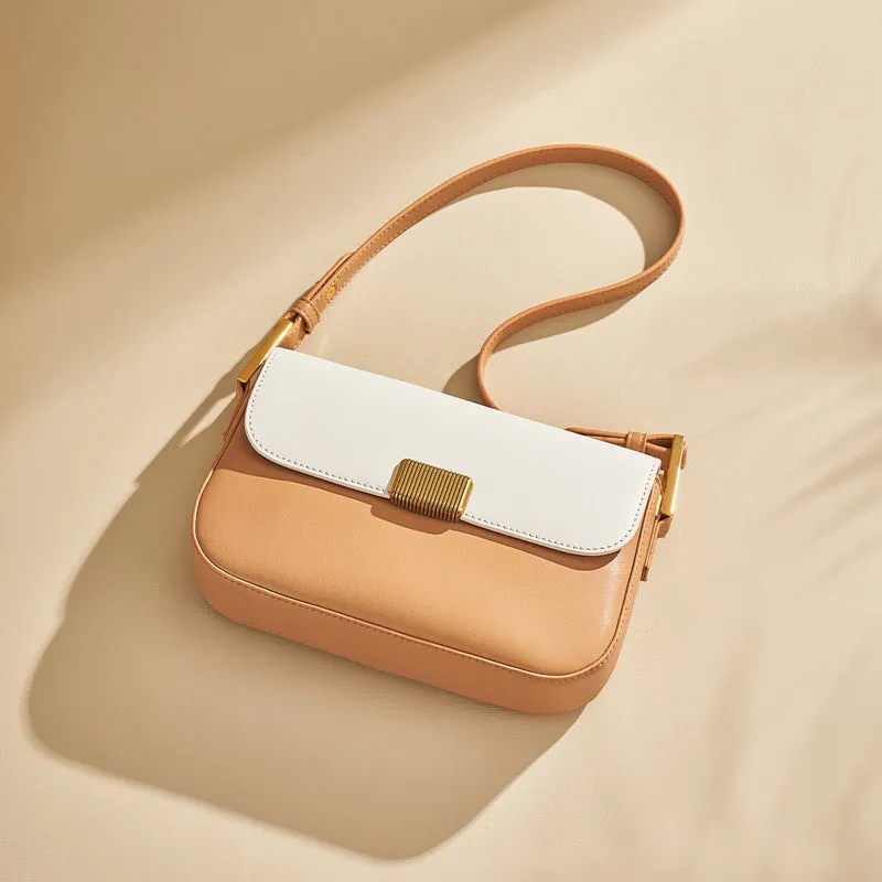 Urban Elegance: Women's Genuine Leather Crossbody Shoulder Bag