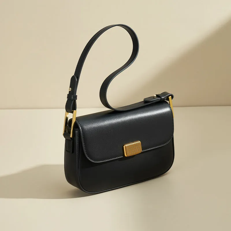 Urban Elegance: Women's Genuine Leather Crossbody Shoulder Bag