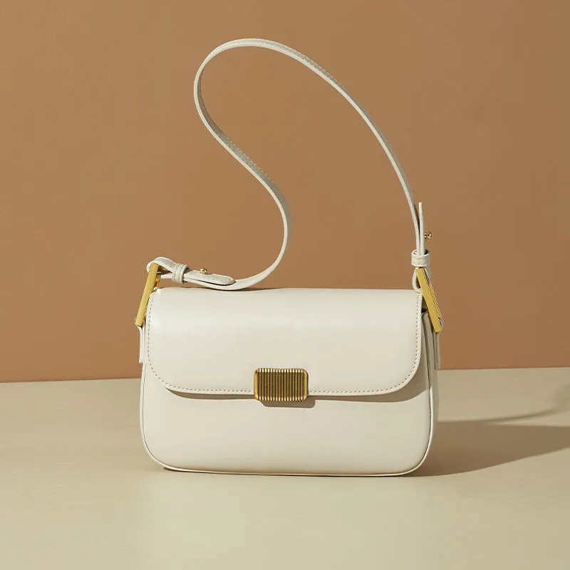 Urban Elegance: Women's Genuine Leather Crossbody Shoulder Bag