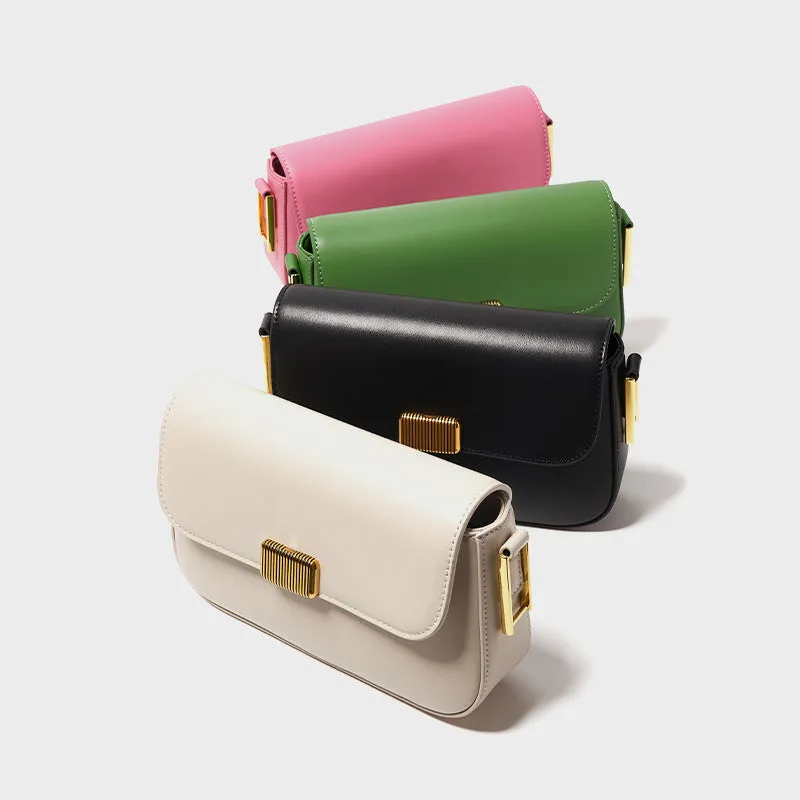 Urban Elegance: Women's Genuine Leather Crossbody Shoulder Bag