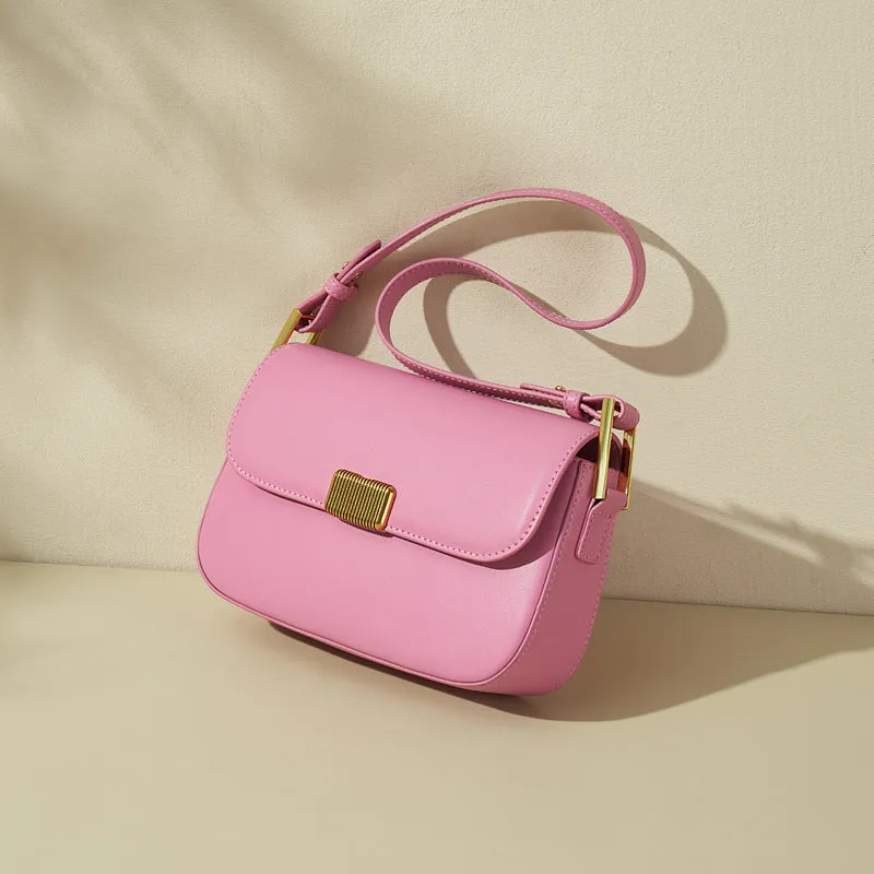 Urban Elegance: Women's Genuine Leather Crossbody Shoulder Bag