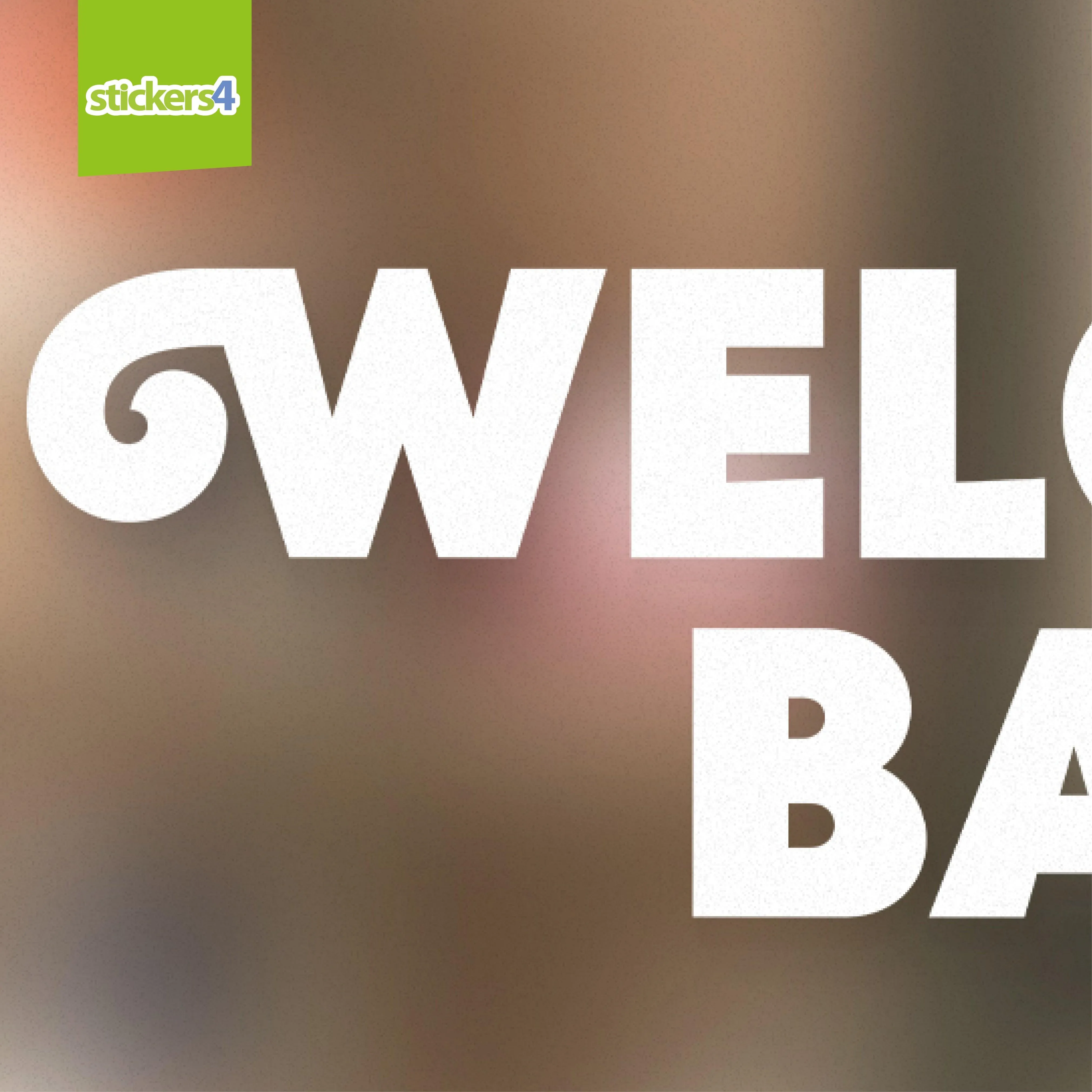 Welcome Back - White Single-sided Window Cling Sticker