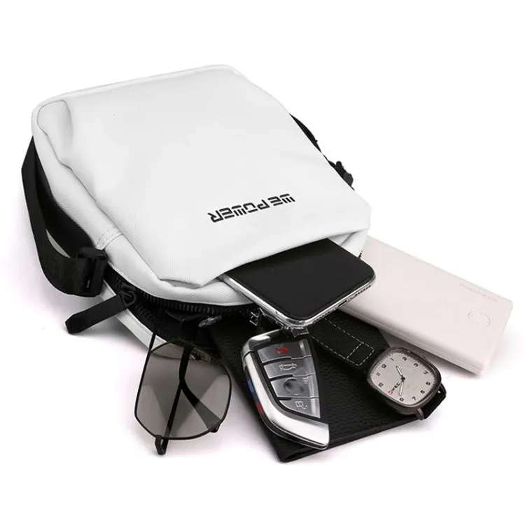 WEPOWER Mini Casual Crossbody Bag Lightweight Single Shoulder Cell Phone Bag(White)